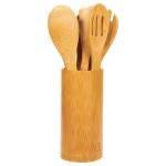 Lightweight Bamboo Kitchen Supplies Wooden Cooking Utensils 7 Piece Set