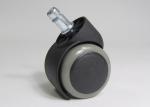 big size caster double wheels ring stem furniture casters, black with grey 50mm