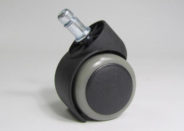 big size caster double wheels ring stem furniture casters, black with grey 50mm