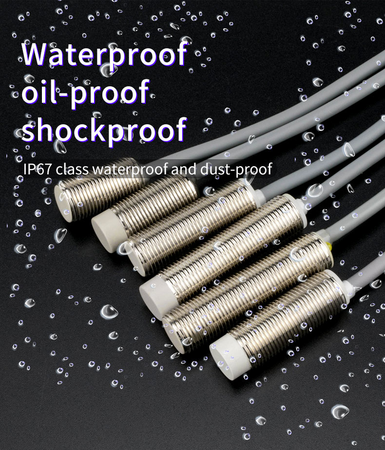 12V / 24V DC M12 Inductive Proximity Sensor IP67 High Precision Long Life