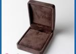 Personalized Jewelry Packaging Boxes For Small Brown veleting Earrings