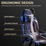 ALINUNU 2024 PC Racing Gaming Chair Adjustable Leather Reclining and Footrest
