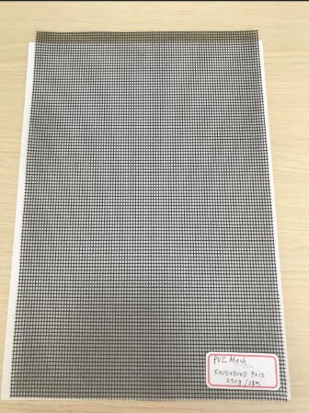 500D X 500D 9x13 Reinforced PVC Coated Polyester Mesh Black Mesh For Outdoor