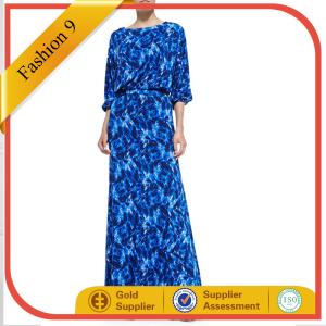 China Ladies Women Printed Evening Dress factory