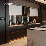 Cabinets Supplier Modern Island Kitchen Designs Complete Metal Laminate Glossy