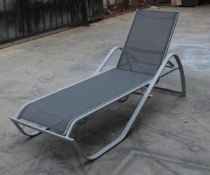 China Aluminum frame with tesline fabric sunbed daybed sun lounger factory