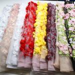 Supoo African Lace Fabric Exquisitely Embroidered 3D Flowers French Lace for