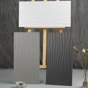 China Villa Terrace Bathroom Toilet Balcony Porcelain Tiles 300x600mm Wave Model Matte Glazed Suface Full Body factory