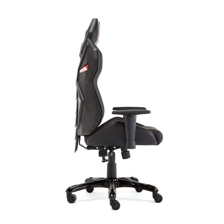 GENUINE LEATHER Racing Style Office Chair with Plastic Mesh and Lift Chair in Design