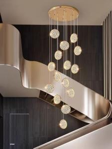 China Luxury Hotel Lobby Decorative Gold Big Size Customized Modern Led Ceiling Chandelier factory
