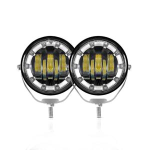 China 50W 5000LM AC DC 8V 12V 80V Led Fog/Driving Lights External Spotlight Projector Lens DRL Blue Red Amber factory