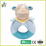 Vivid Animal Baby Plush Rattle Hand Grab shake With Sound ISO9001 certificate