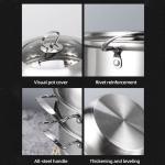 Good Quality Stainless Steel Mirror Polishing Cooking Steamer Induction Cookware