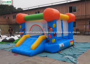 China Blue Waterproof Indoor Mini Inflatable Jumping Castles with Slide for Kids factory