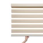Children Safety Cordless Curtain Blinds Dual Layer Zebra Curtain Shades