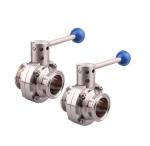 1.5 Inch Tri Clamp Sanitary Butterfly Valve Pull Handle Stainless Steel 304