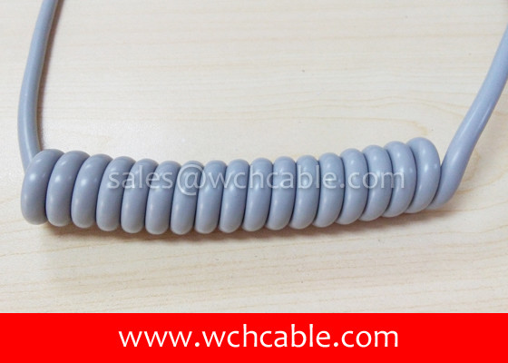 UL Spring Cable, AWM Style UL21757 14AWG 4C VW-1 90°C 1000V, PVC / TPU