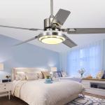 Ceiling Fan light with remote control Brushed Nickel Fans 42 48 52 inch 110v