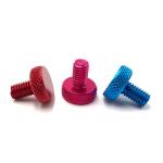 8/32 Anodized Aluminum Knurled Shoulder Thumb Screw 3/4"