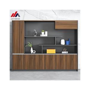 China 25mm Thickness Wooden Office Storage Cabinet for File Display Bookshelf Background factory