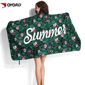 China Bath Sublimated Beach Towels Shrink Resistant Portable Overlock Durable factory