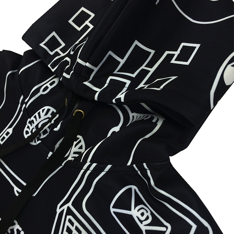 Full White Printing Mens Jogging Suits , Mens Gym Tracksuit Anti Pilling