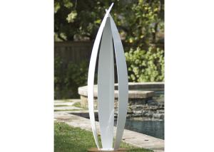 China Garden Art Decoration Modern Stainless Steel Sculpture White Painted Finish factory