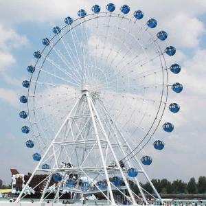 China 50m Fairground Ferris Wheel , Sky Rider Ferris Wheel Aluminum Alloy Cockpit factory