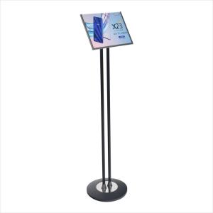 China Base 280mm Poster Display Stand Double Pole Frame Angle Adjustable factory