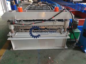 China Trapezoidal Metal Roofing Sheet Roll Forming Machine , Iron Sheet Making Machine factory