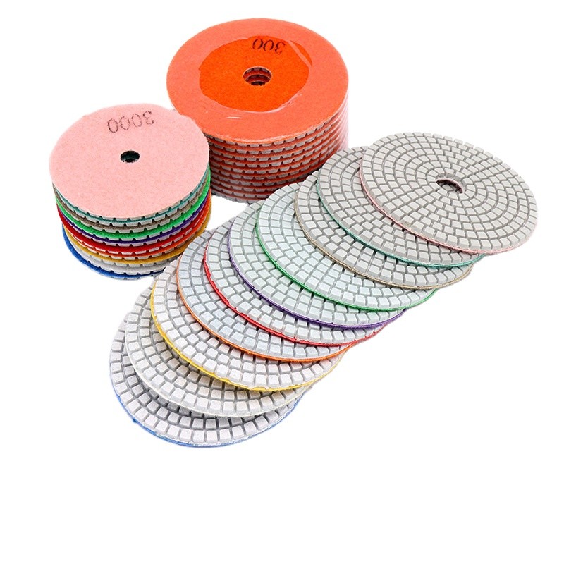 100mm Flexible Concrete Polishing Tools / Wet Diamond Polishing Pads