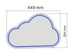 Bright Blue Cloud Led Neon Light Signs , Neon Bar Signs For Home Acrylic PVC