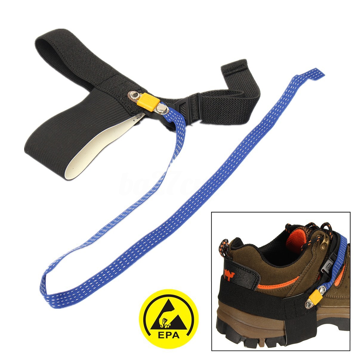 Cleanroom Anti Static Heel Grounder Adjustable Esd Foot Grounding Strap For EPA Areas