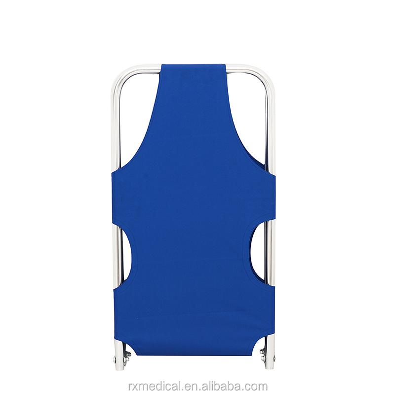 Manual Power Source Adjustable Aluminum Loading Ambulance Stretcher for Medical Equipment