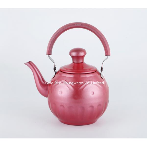 China 1L,1.5L,2L Best selling pink color whistling kettle with filter stainless steel new design tea coffee pot with infuser factory