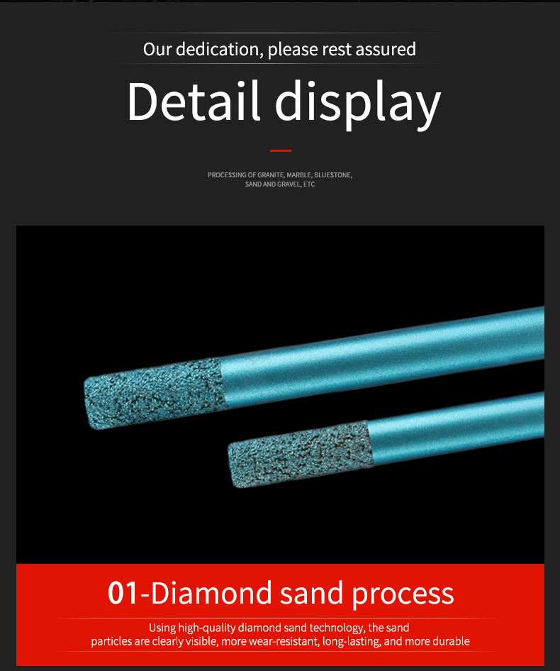 Brazed Granite Hole Cutting Bit 60Degrees 65 Degrees Diamond Drill Bits For Stone