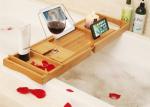 Bathroom Organizer Bamboo Expandable Bathtub Caddy Tray