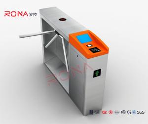 China Fingerprint Reader Tripod Turnstile Gate Full 304 Stainless Steel Turnstile Pedestrian Security Gates factory