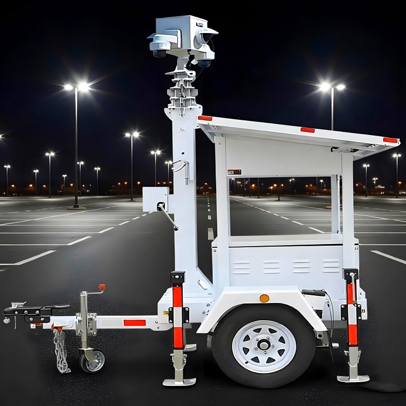 Rapid Deployment Mobile Solar Light Tower Foldable Design Portable LED Light Tower With Solar Panels