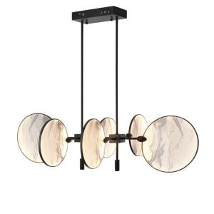 China Bake Black Paint Spray Acrylic Pendant Light Modern Indoor Decoration factory