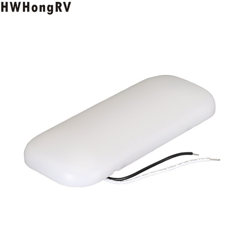 HWHongRV campes 12V rectangle Ultra-Thin Dome LED Light Interior Lamp Caravan Motorhome RV surface mount Light
