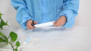China Disposable ASTM F2100 level 3 ply layers medical surgical earloop face mask factory