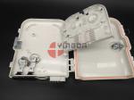 Plastic FTTH Drop Cable Fiber Optic Splitter Box 2 In 8 Out Port Indoor /