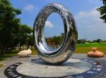 Artificial Style Outdoor Metal Sculpture , Abstract Outdoor Metal Art Sculpture