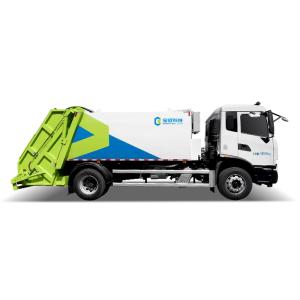 China Automatic Compressed Garbage Truck Rear Loaders Garbage Compactor Truck factory