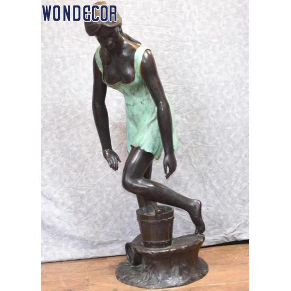 3D Bronze Statues Sculpture Customizable Color Lady Bronze Statue