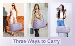PU Leather Women Travel Luggage Bag With Shoe Pouch Hanging Suitcase