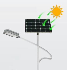 China 200pcs 5050SMD Chips Solar Street Lights with 12.8V/60AH LiFePo4 Lithium Battery factory