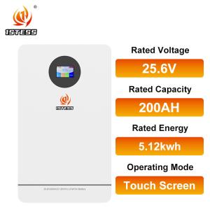 China 25.6V 51.2V Energy Storage Systems 5.12kwh 100Ah 200Ah LiFePo4 Lithium Battery Touch Screen factory