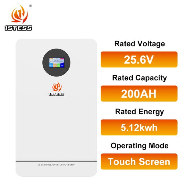 25.6V 51.2V Energy Storage Systems 5.12kwh 100Ah 200Ah LiFePo4 Lithium Battery